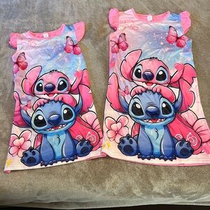 Girls Stitch Nightgowns- Set of 2